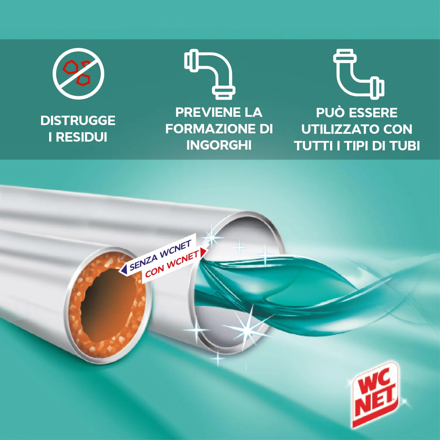 Wc Net Professional disgorgante scarichi pino 1000 ml biologico