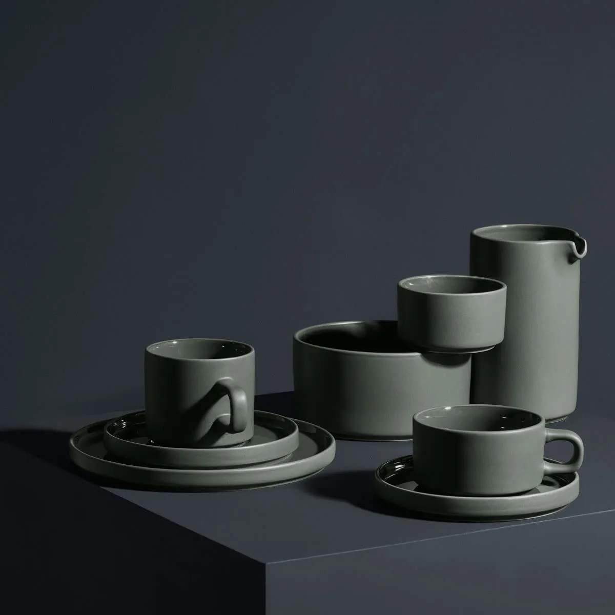 Blomus Pilar set 2 tazze caffè gres Moonbeam 200 ml