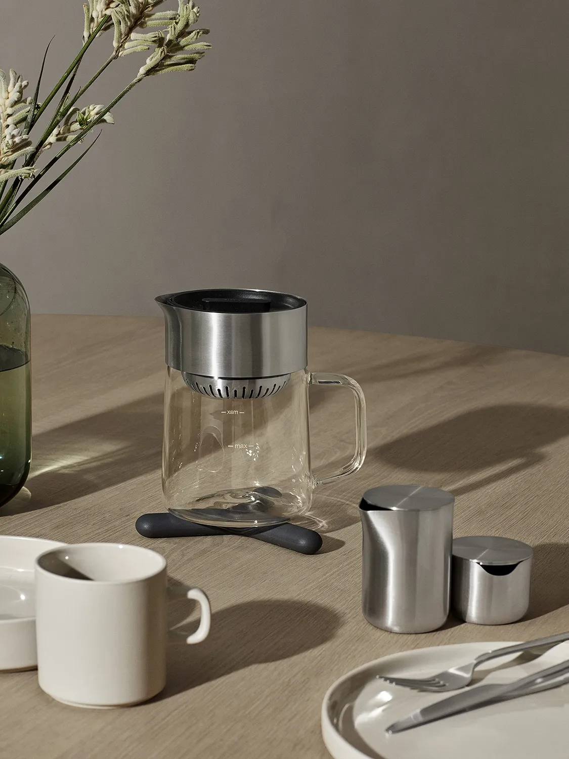 Blomus Basic lattiera acciaio inox piccola con coperchio