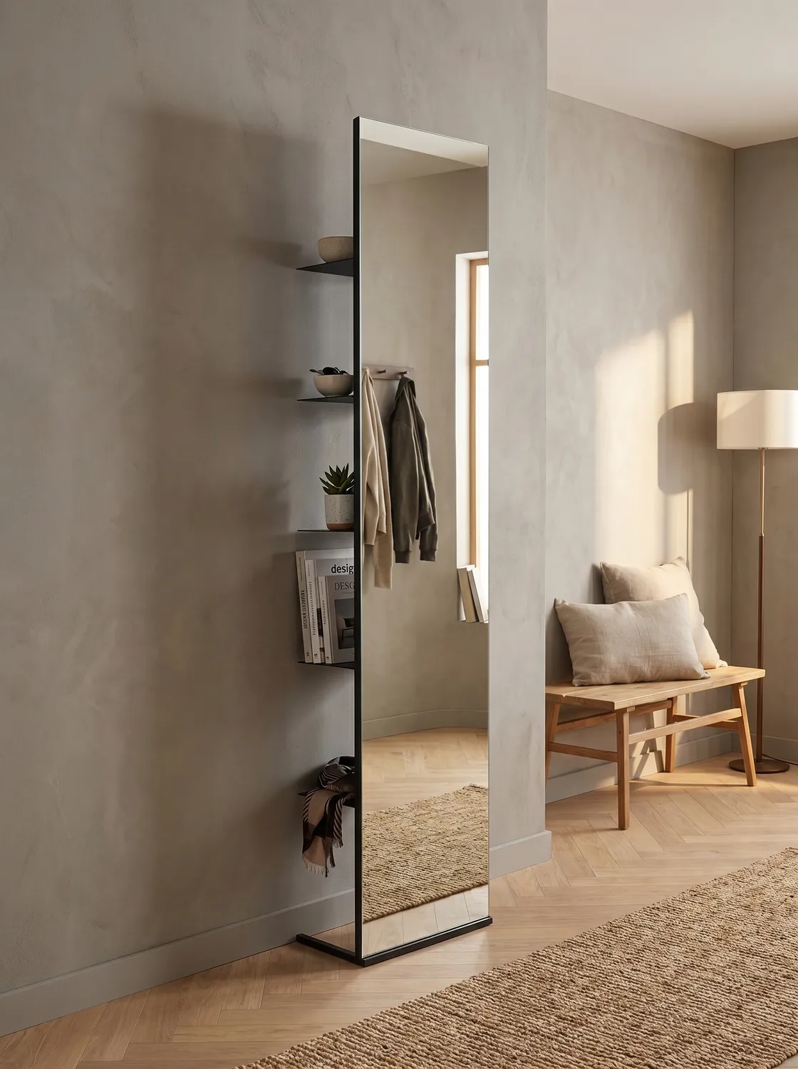 Geelli Specchiera Quadra specchio bagno con ripiani