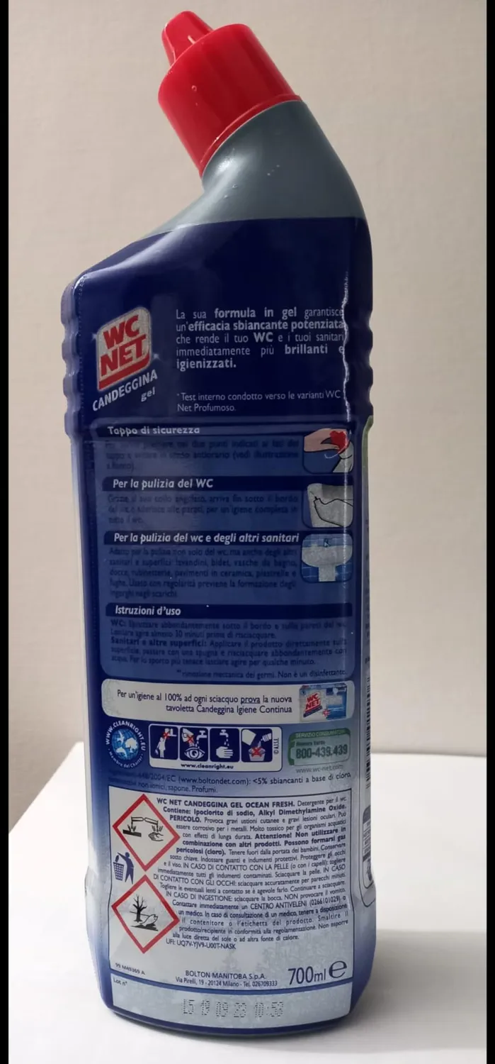 Wc Net Extra White candeggina gel Ocean Fresh 700 ml x 3