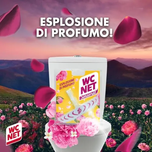 Wc Net Sensorial Pink Joy tavoletta wc muschio bianco peonia