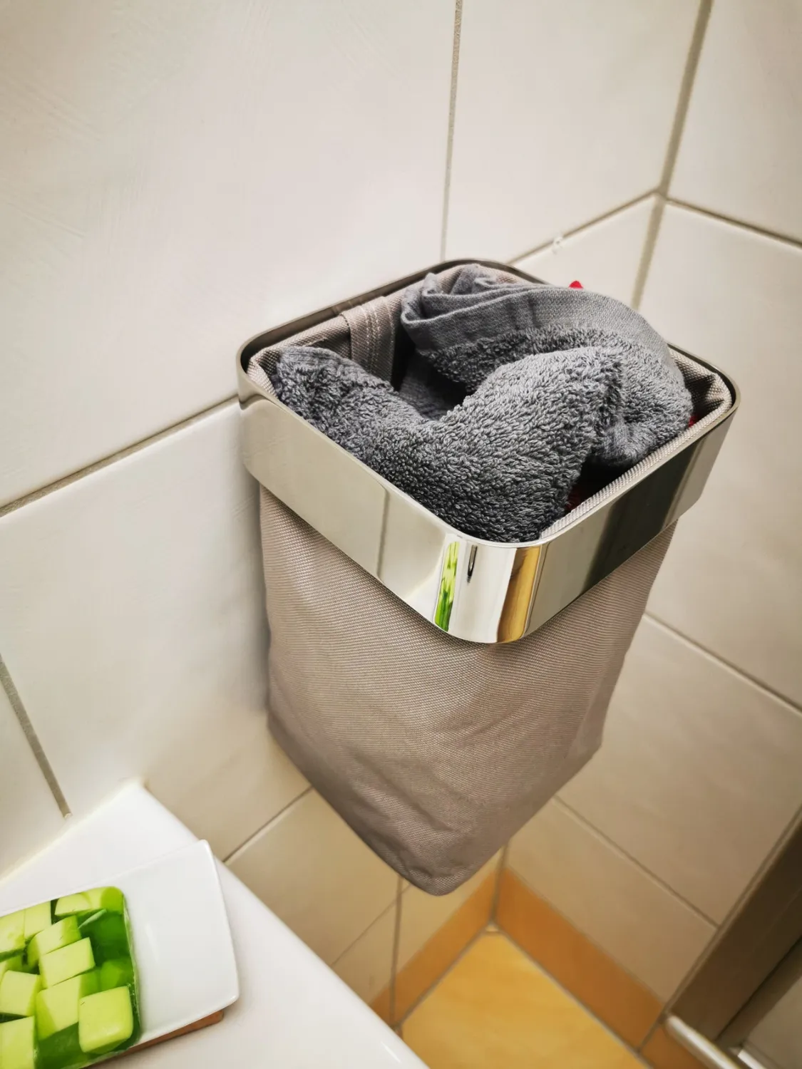 Blomus Nexio cesto porta asciugamani tortora 25x15 cm