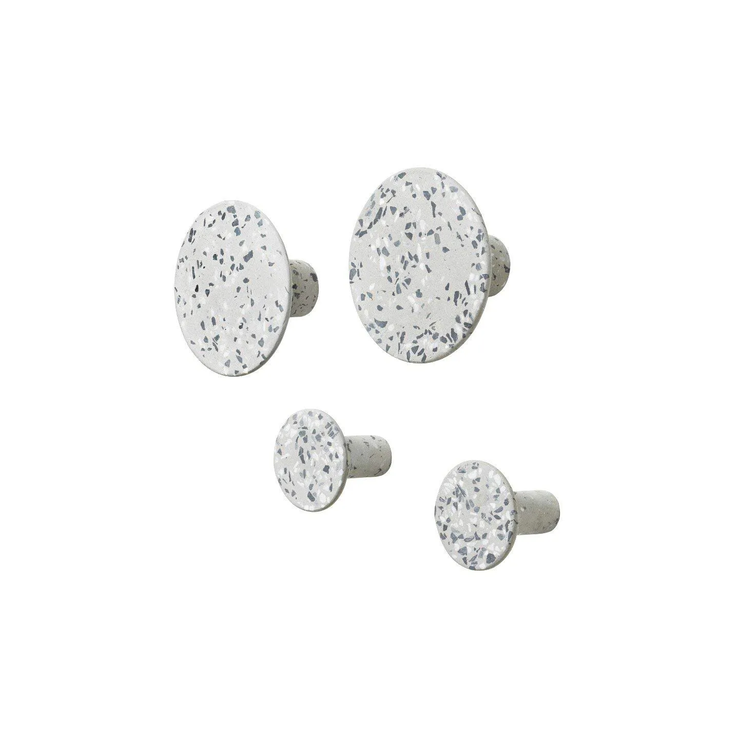 Blomus Ponto 65798 ganci parete Lily White 4 pezzi tondi