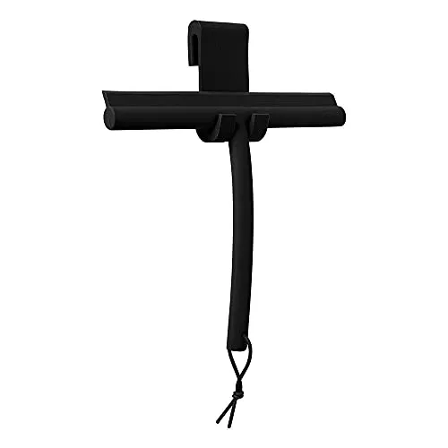 Blomus Vipo tergivetro doccia nero 24 cm con supporto