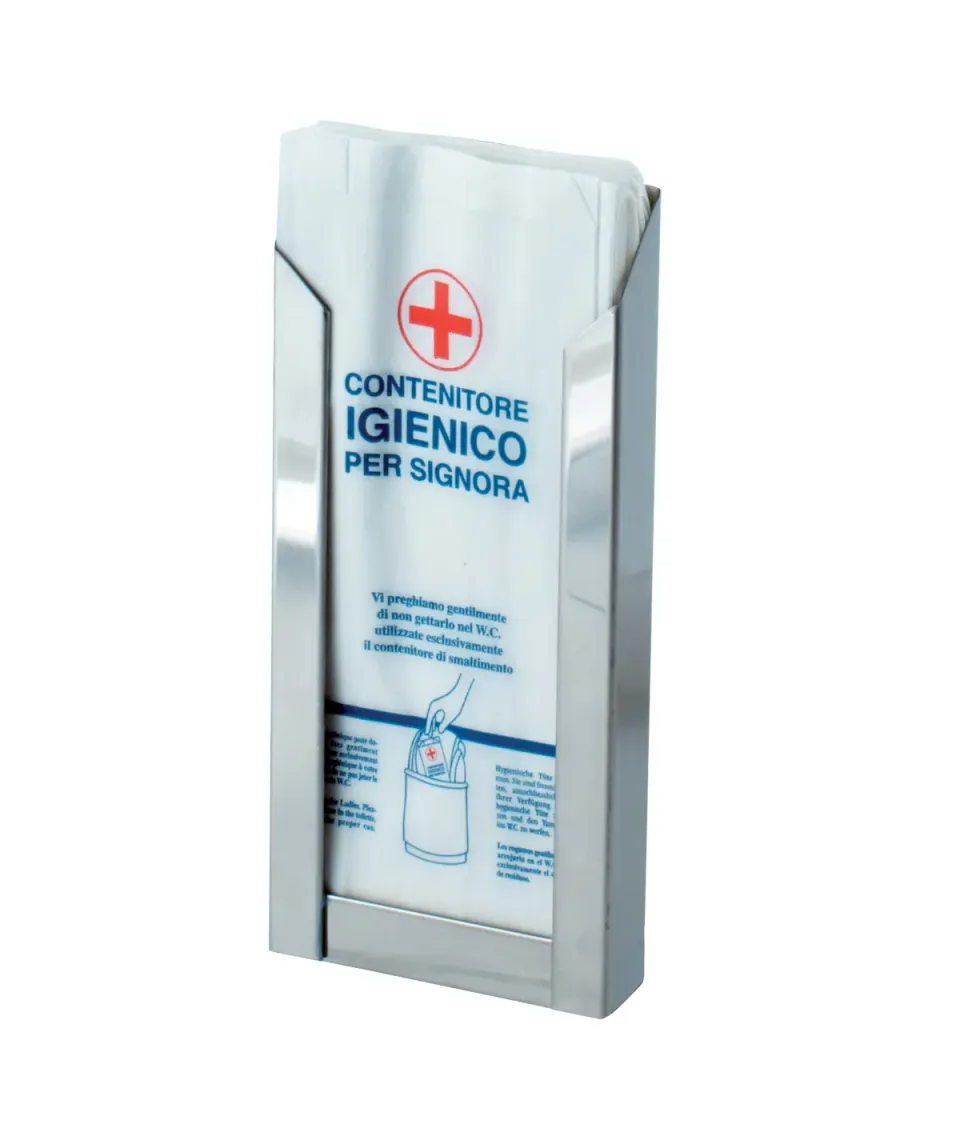 Marplast Inox 639 Inox Lucido contenitore sacchetti igienici acciaio