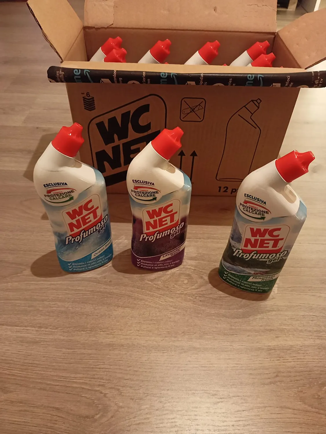 Wc Net Profumoso gel wc assortito 700 ml x 12 anticalcare