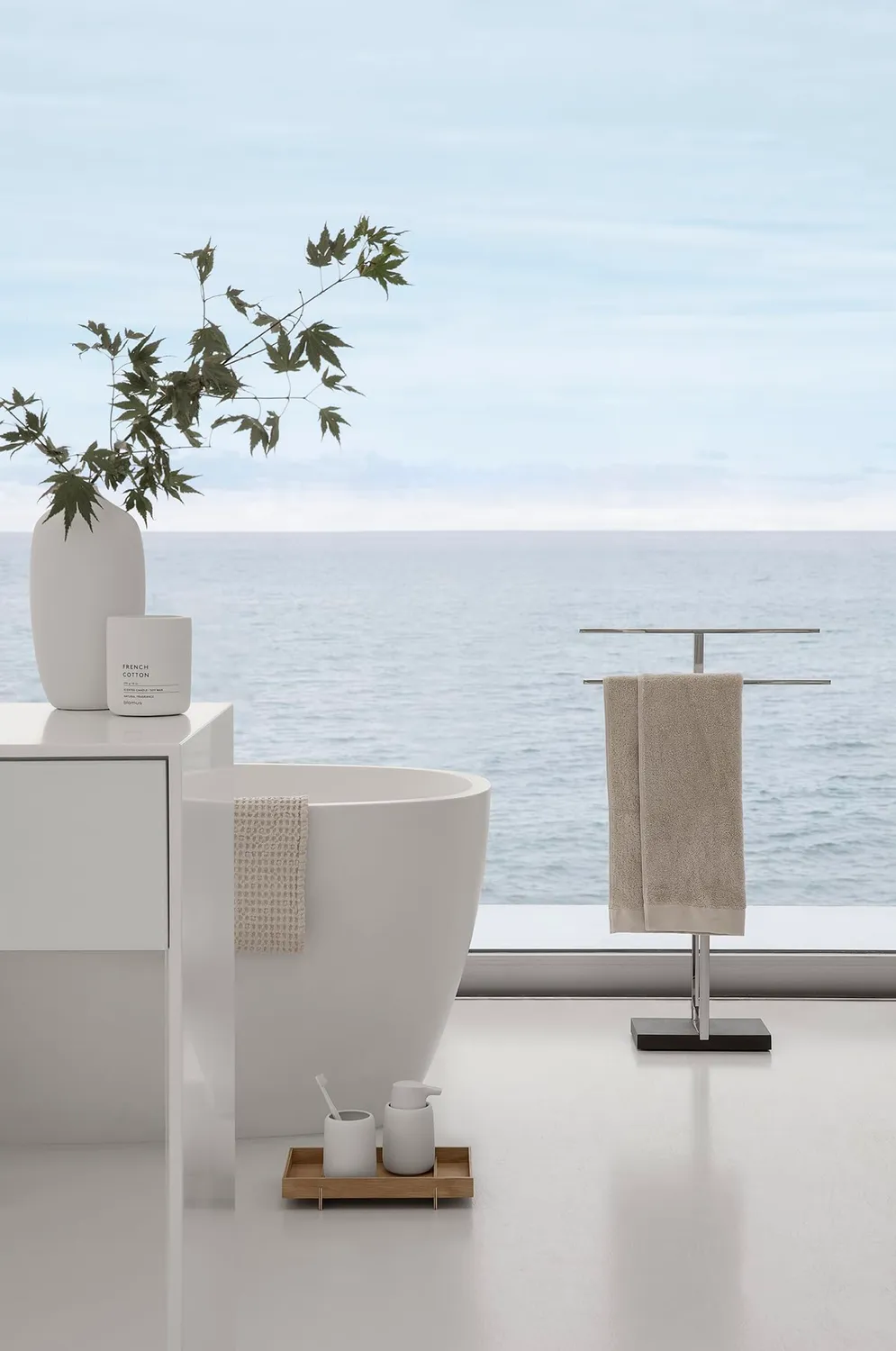 Blomus Riva telo bagno 70x140 cm beige cotone bio