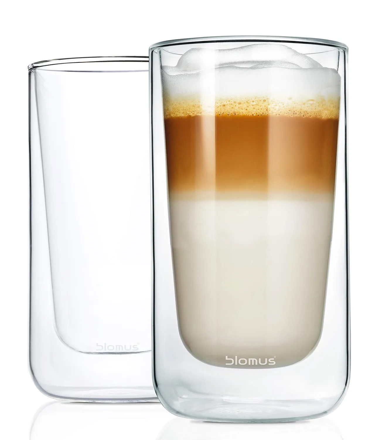 Blomus Nero Bicchieri Cappuccino Vetro 2x250 ml