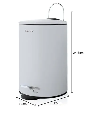 Blomus Tubo Pattumiera Pedale Grigio 3 L Smart Close