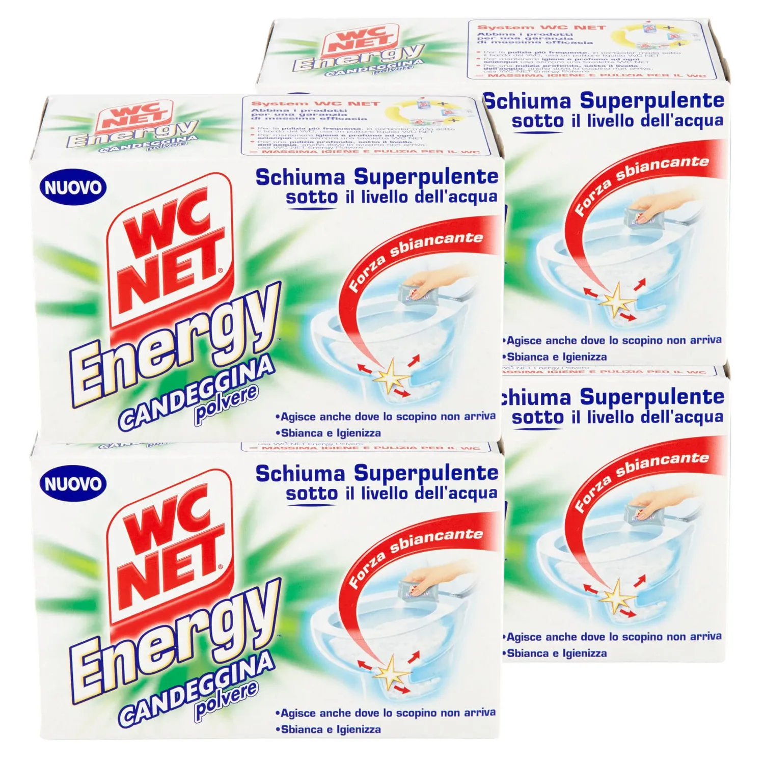 Wc Net Energy detergente WC polvere candeggina 12 buste
