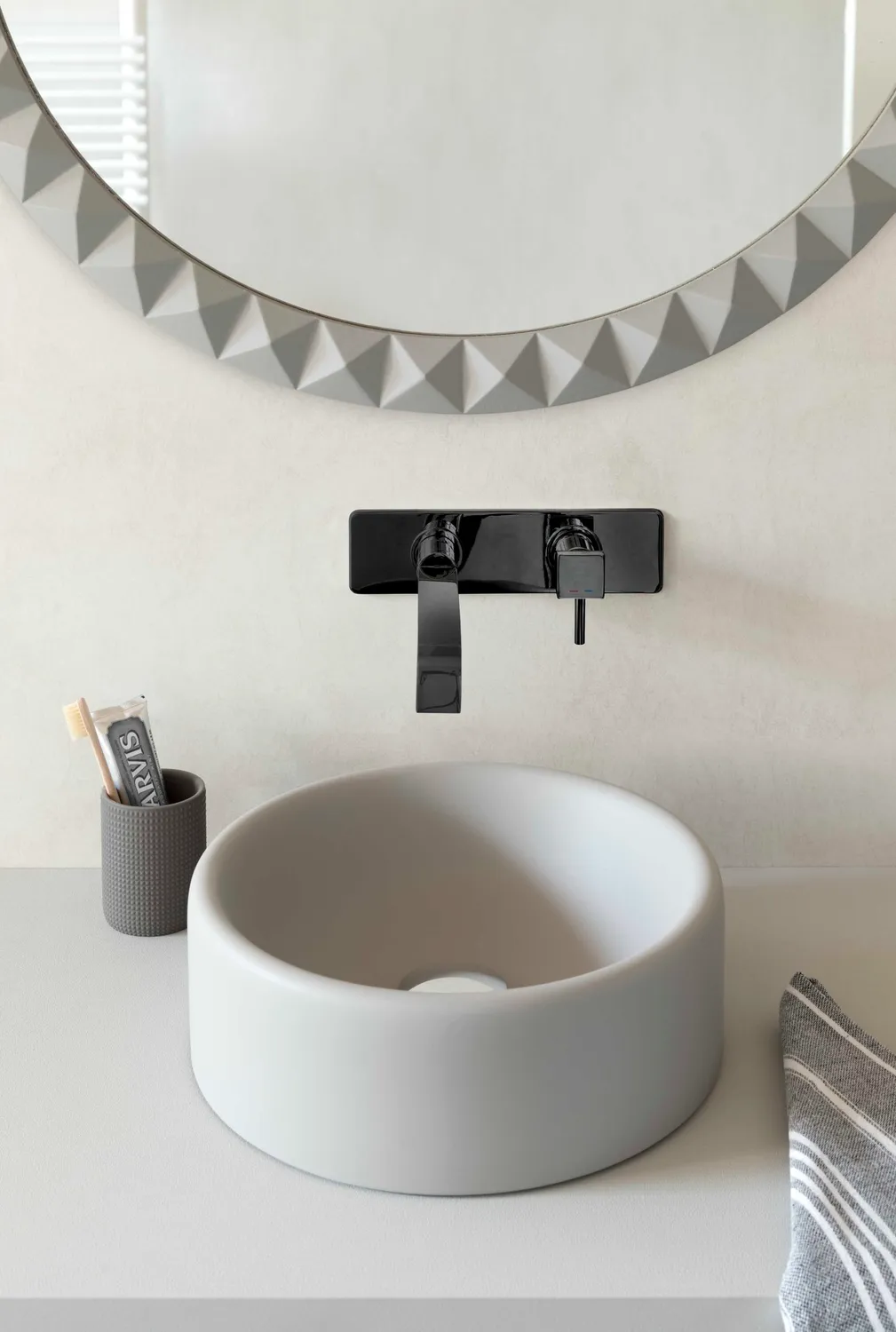 Geelli Coccola lavabo appoggio Stone bianco