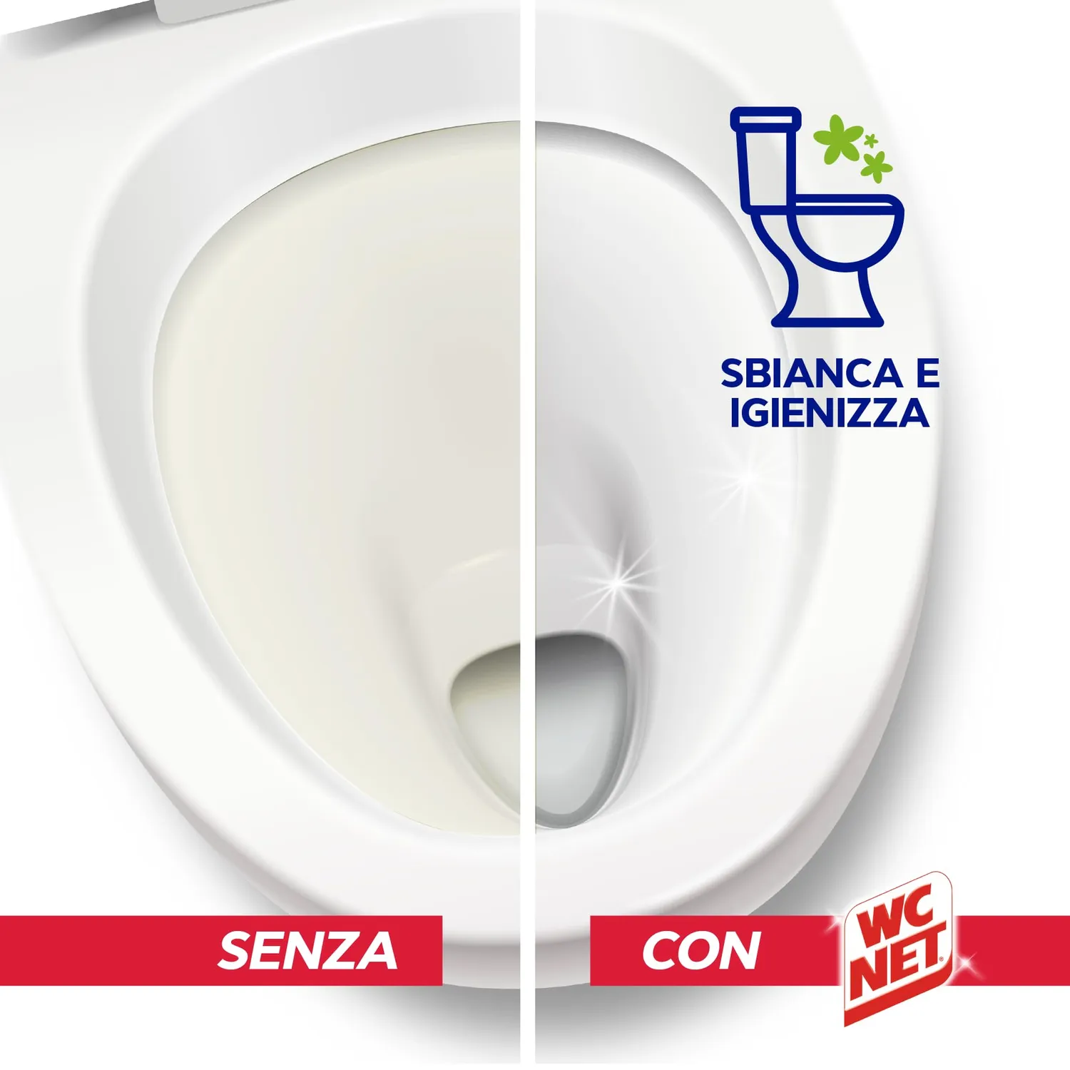 Wc Net Energy detergente WC polvere candeggina 12 buste
