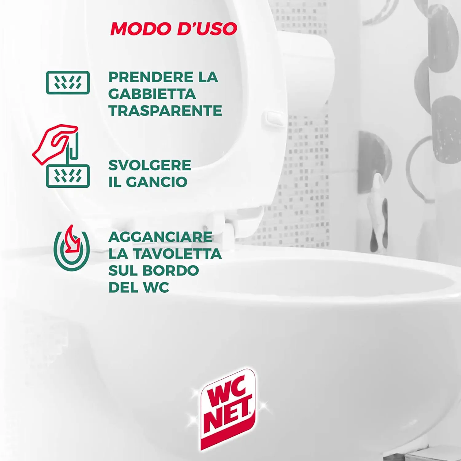 Wc Net Lavender Fresh 3 Effect tavoletta wc 12 pz antibatterica