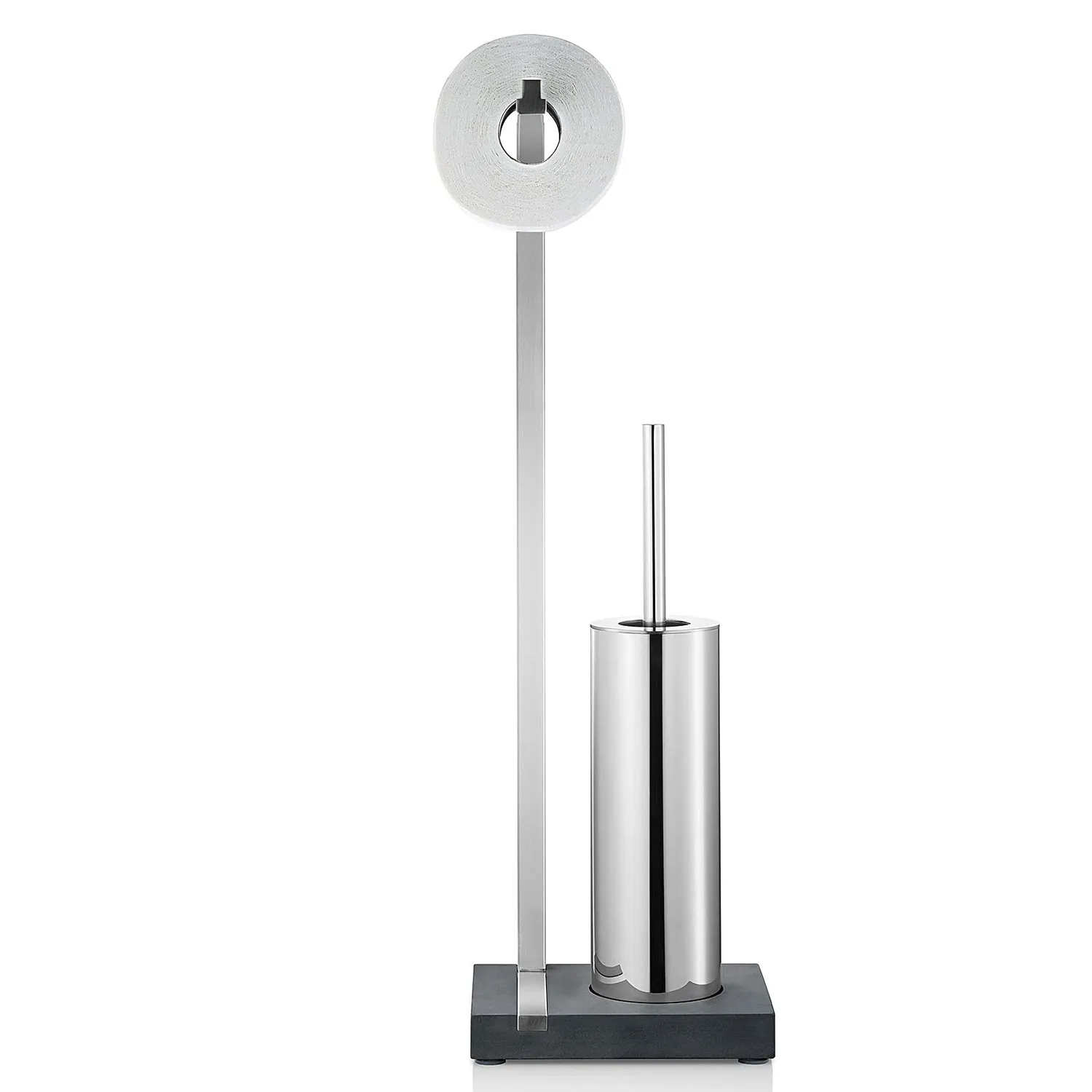 Blomus Menoto 68820 portarotolo con scopino autoportante